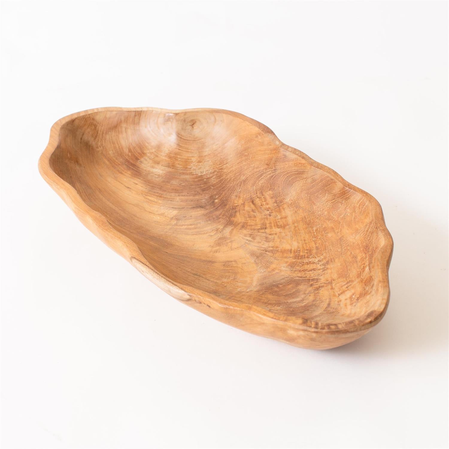 Organic Shape Teak Wood Serving Tray