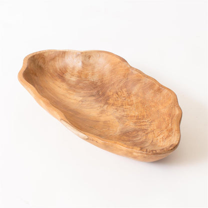 Organic Shape Teak Wood Serving Tray