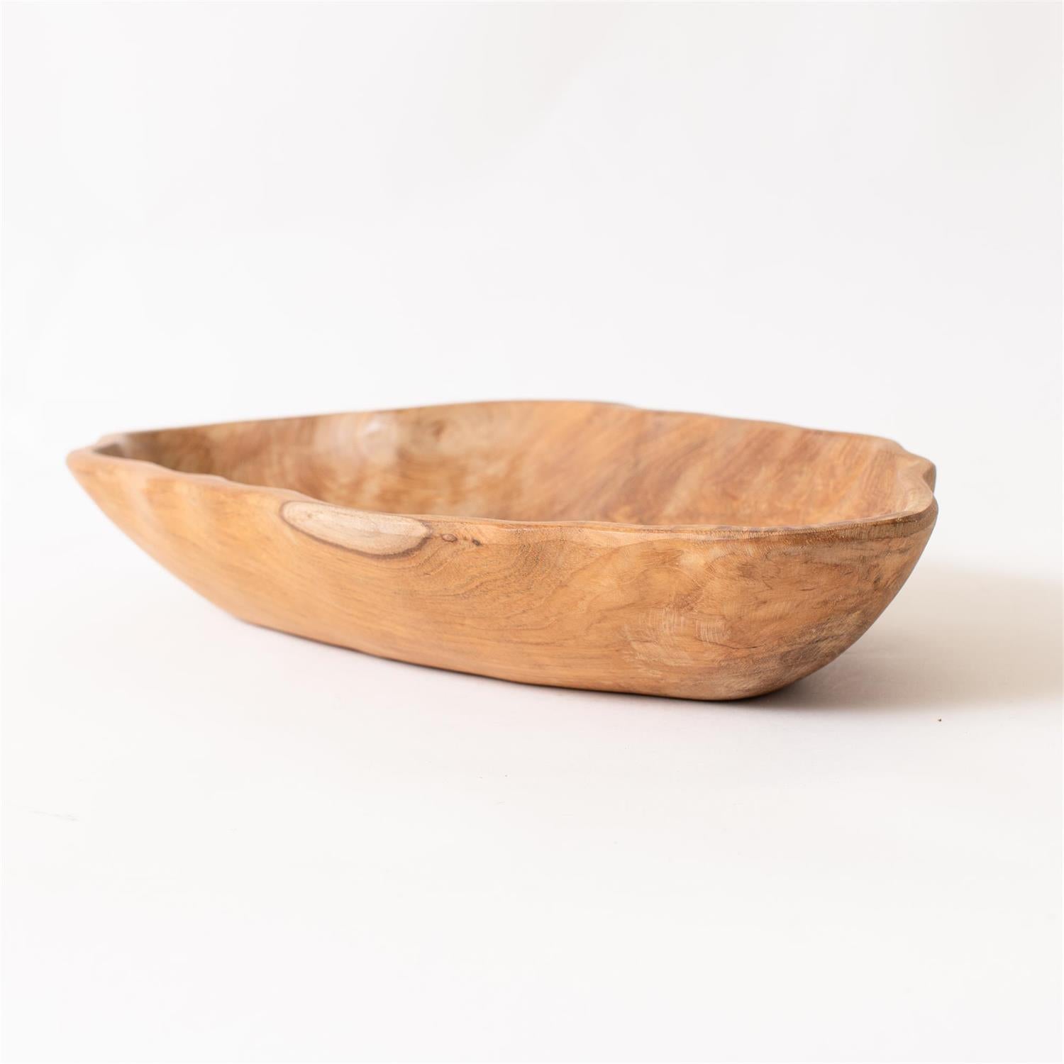 Organic Shape Teak Wood Serving Tray