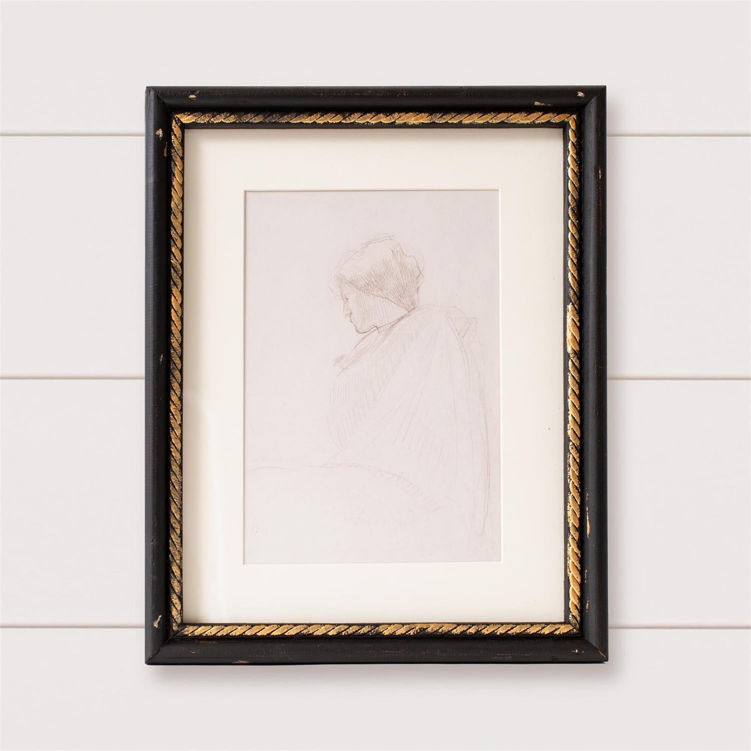 Framed Print - Sketched Portrait Of A Woman