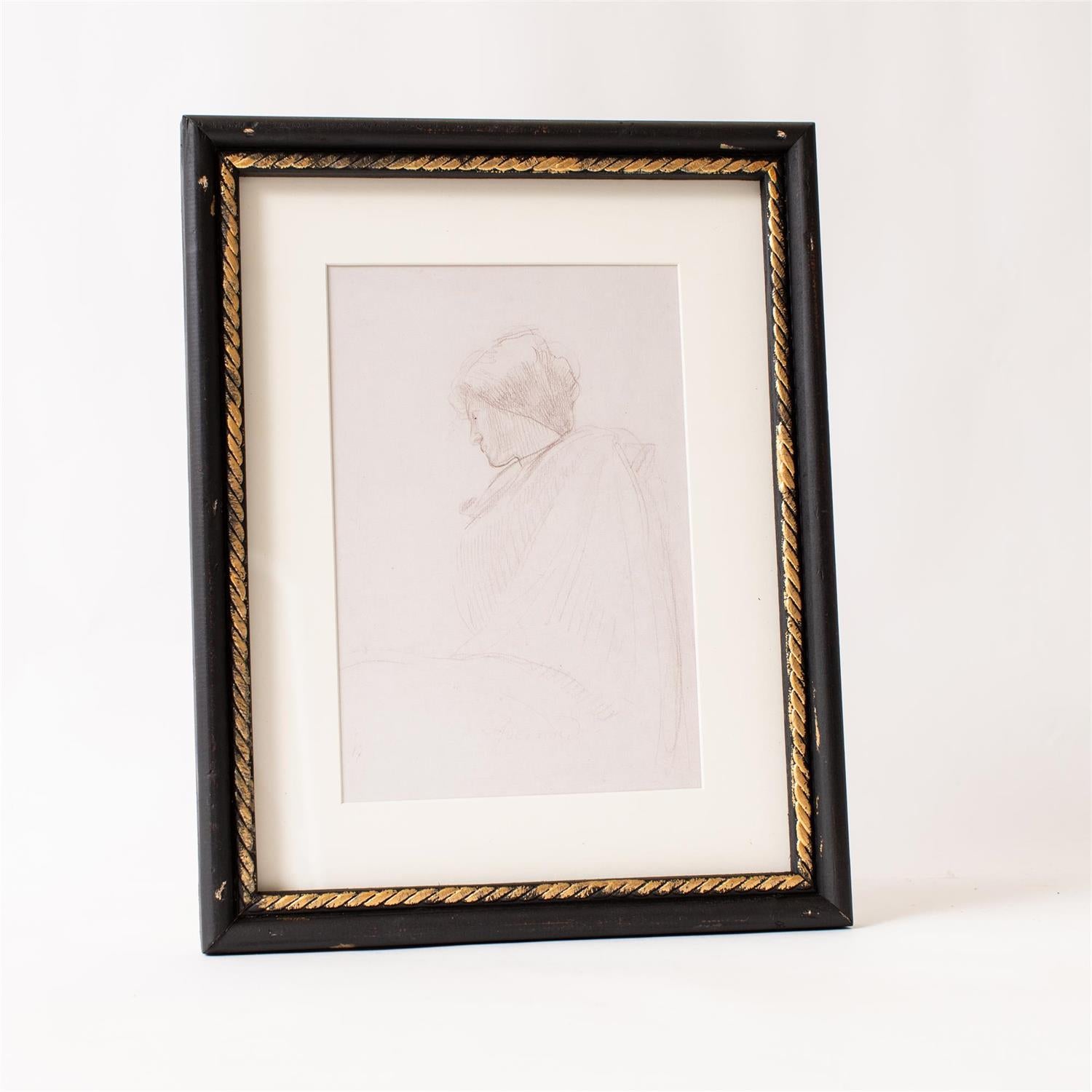 Framed Print - Sketched Portrait Of A Woman