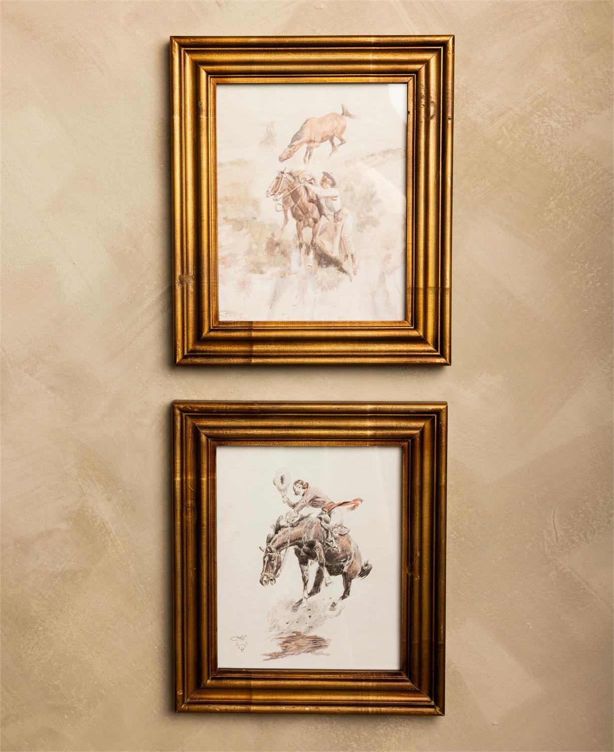 Framed Prints - Vintage Cowgirl Rodeo