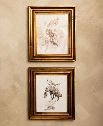 Framed Prints - Vintage Cowgirl Rodeo