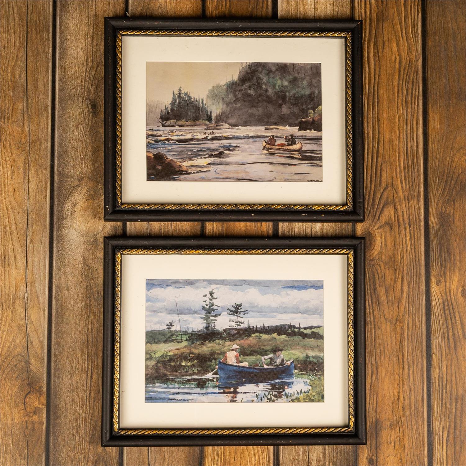 Framed Prints - Canoe on Lake