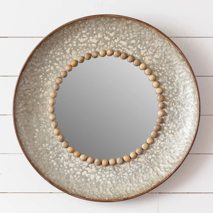 Mirror - Round with Beading