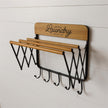 LAUNDRY SHELF WITH HOOKS