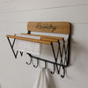 LAUNDRY SHELF WITH HOOKS