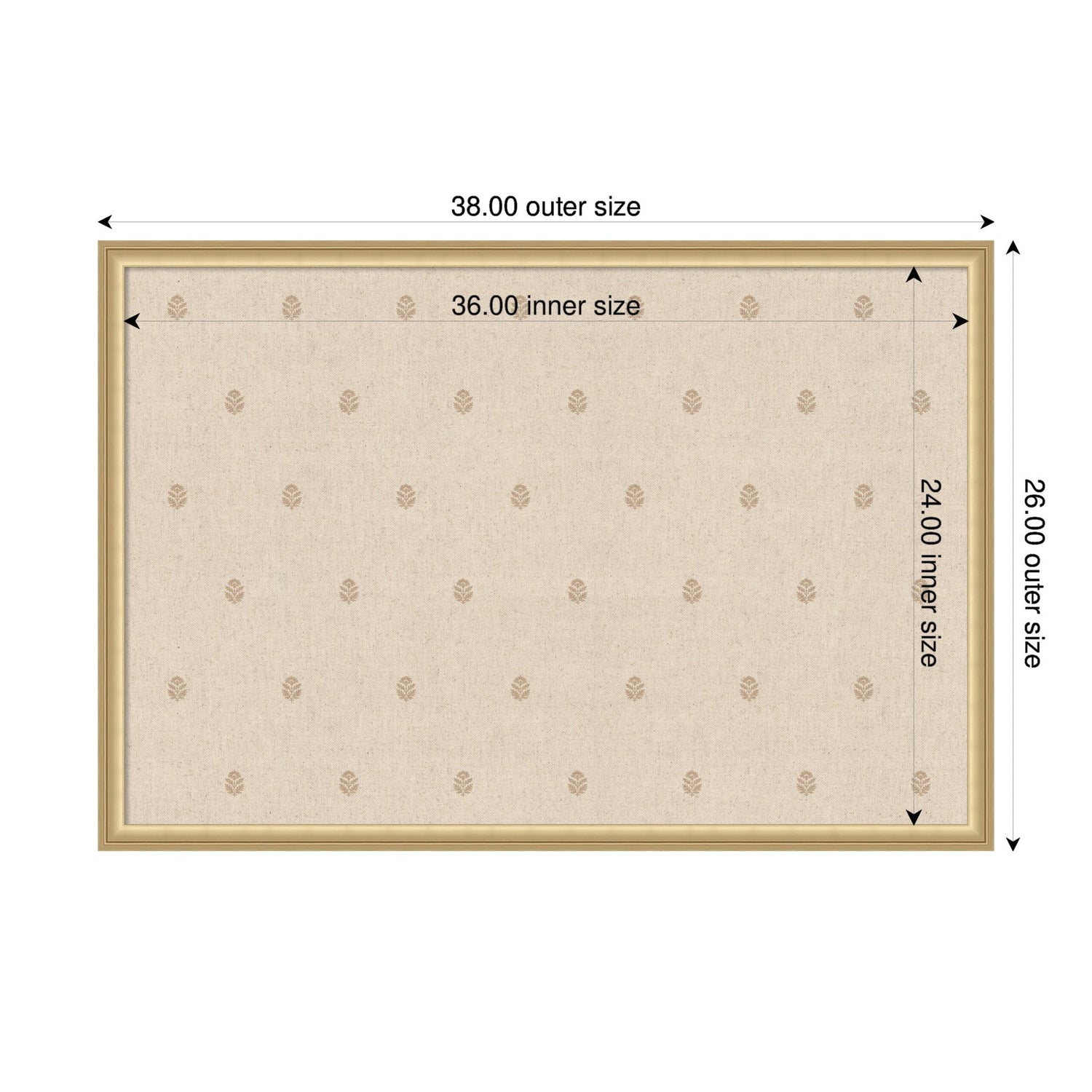Pinboard Beige Botanical Block Print