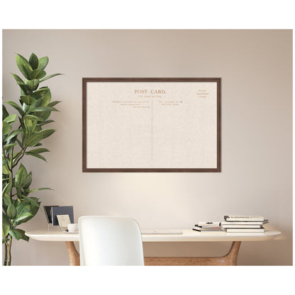 Framed Fabric Pinboard Linen Vintage Post Card Wall Organization