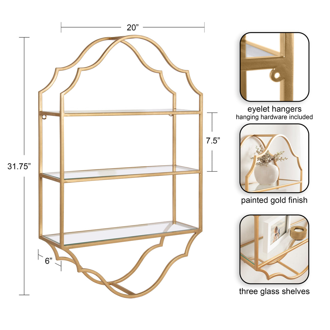 Leanna Tiered Wall Shelf