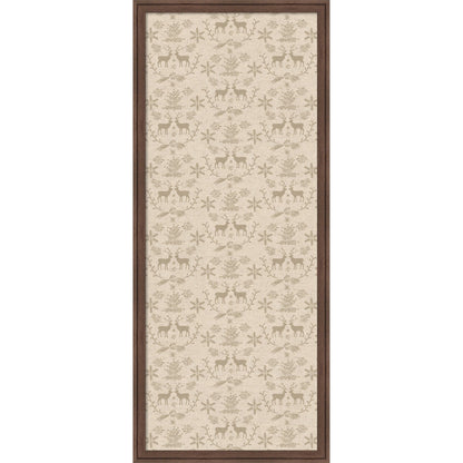 Framed Fabric Pinboard Reindeer Linen Printed Bulletin Board