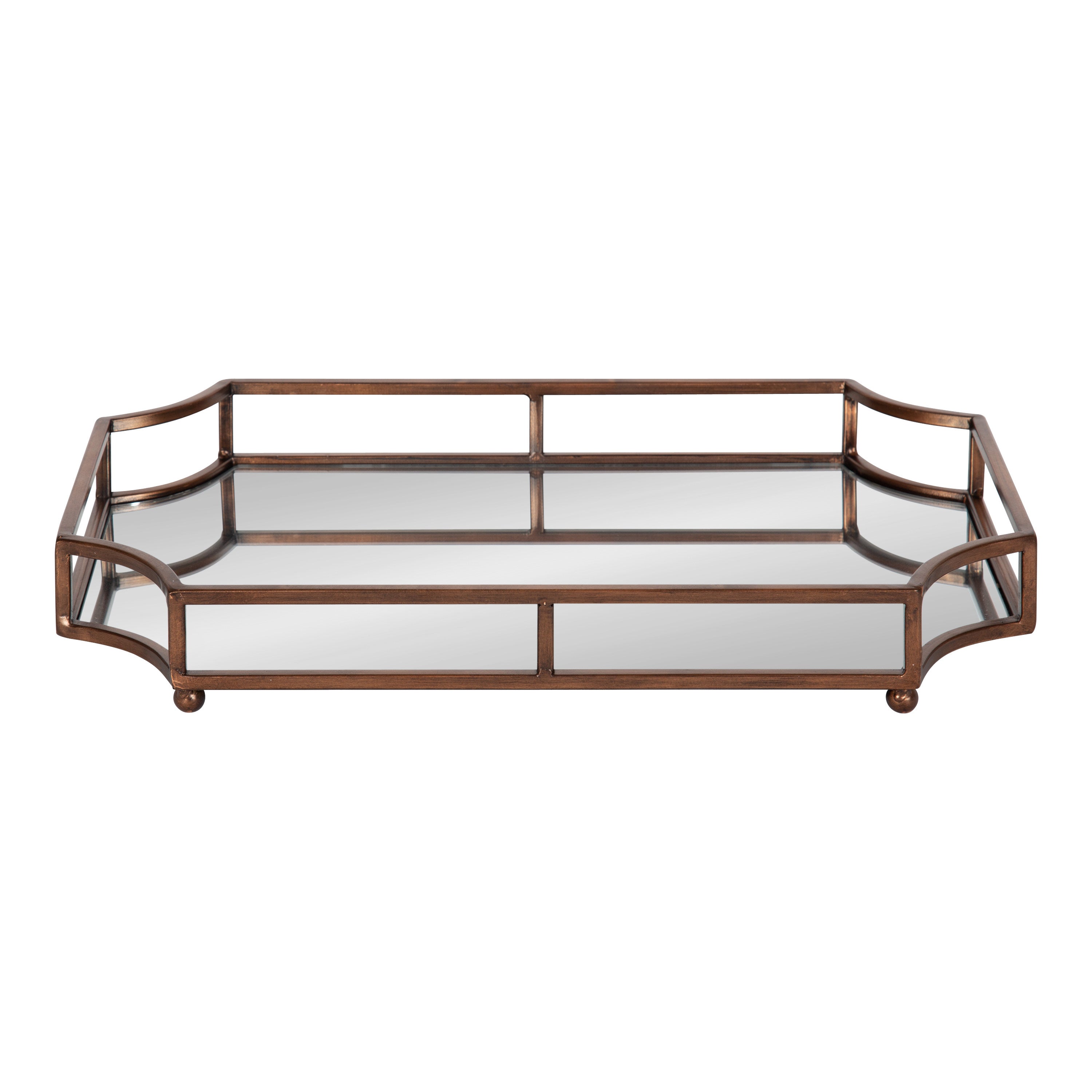 Ciel Metal Mirrored Scalloped Decorative Tray