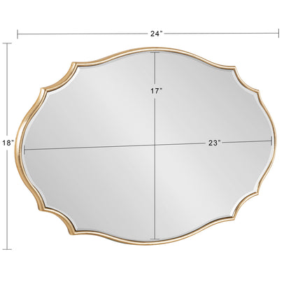 Leanna Scalloped Oval Wall Mirror