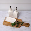 White Cottage Ceramic Oil and Vinegar Set