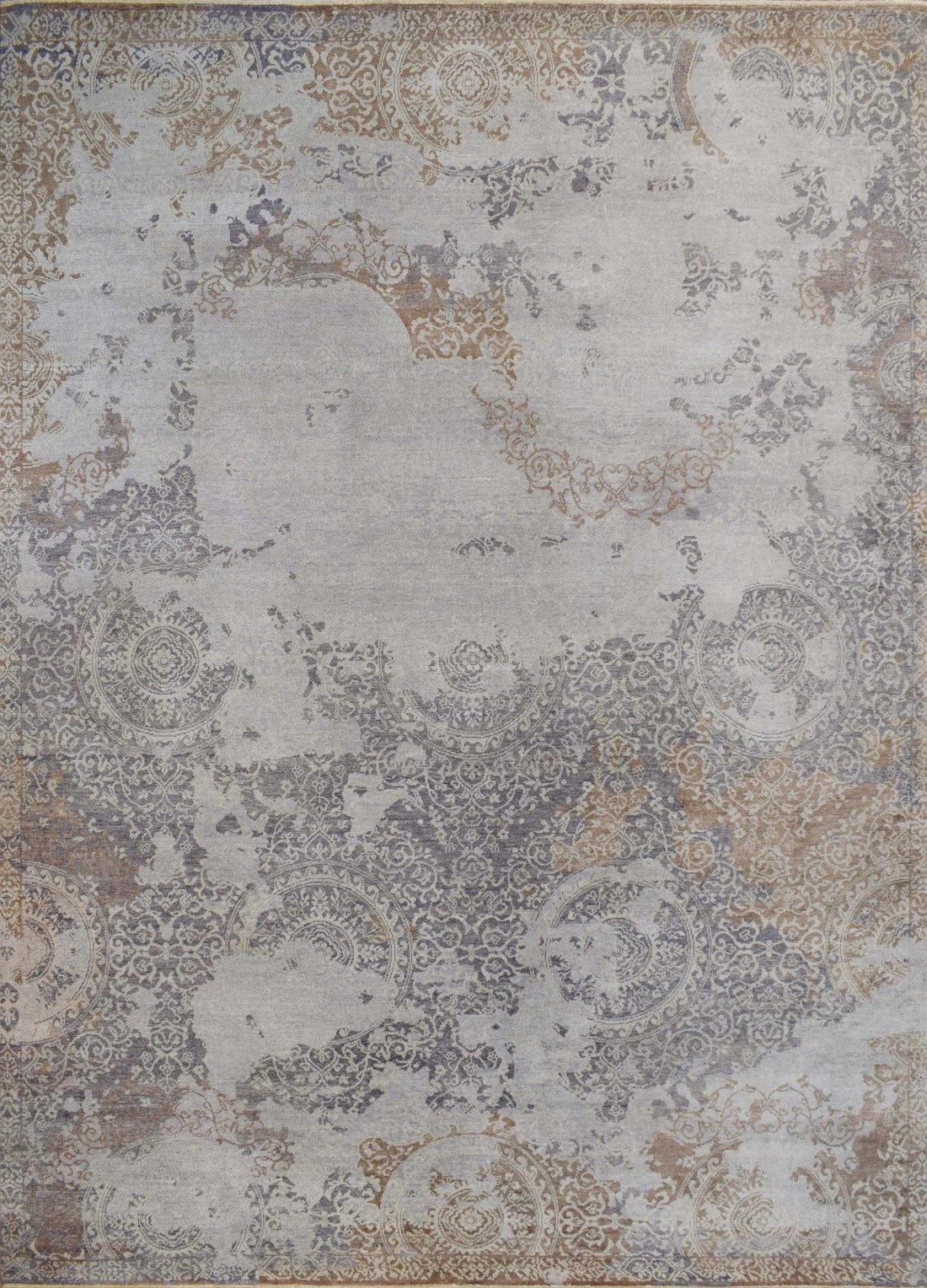 Brown Traditional Style Hand Knotted Wool 8x10 Area Rug