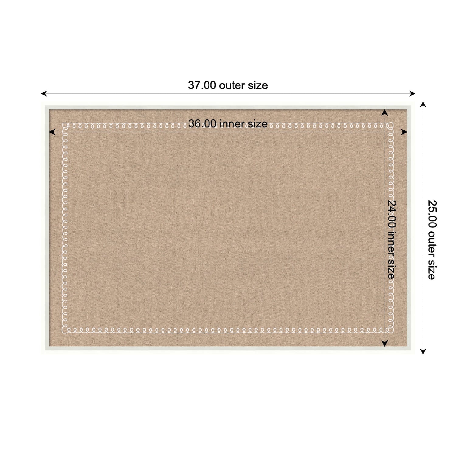 Pinboard White Scalloped Edge