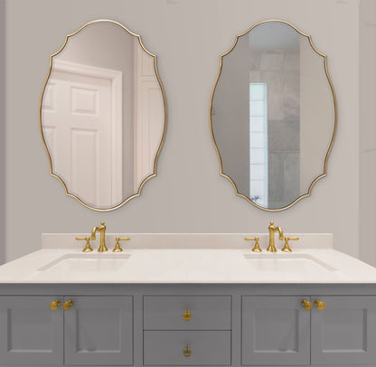 Leanna Scalloped Oval Wall Mirror