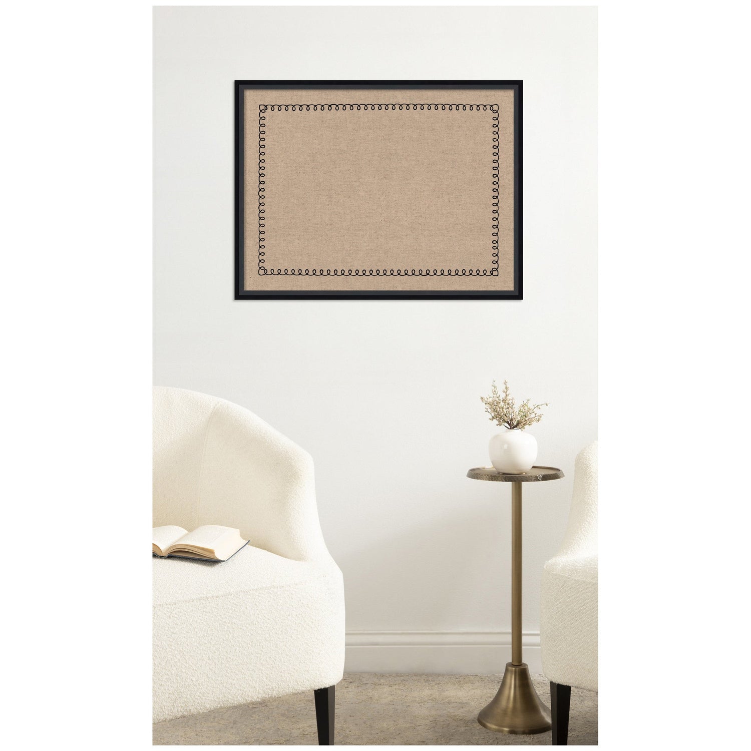Pinboard Black Scallop Print