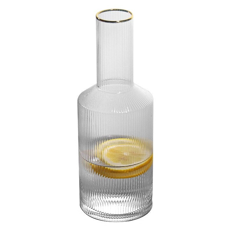 Vintage 1922 Ripple Carafe with Gold Rim
