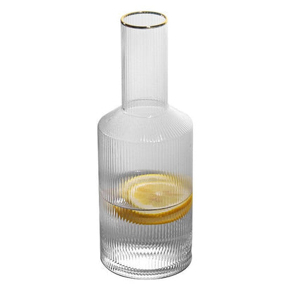 Vintage 1922 Ripple Carafe with Gold Rim