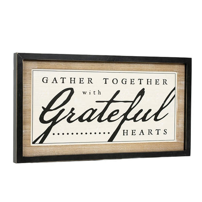 reversible wood frame sign (REALLY/GATHER)
