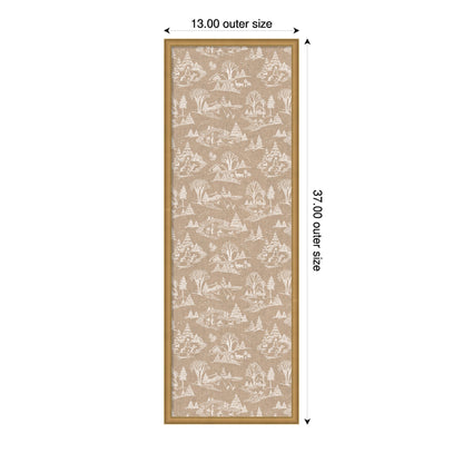 Framed Fabric Magnetic Board Wonderland White Toile Wall Organization