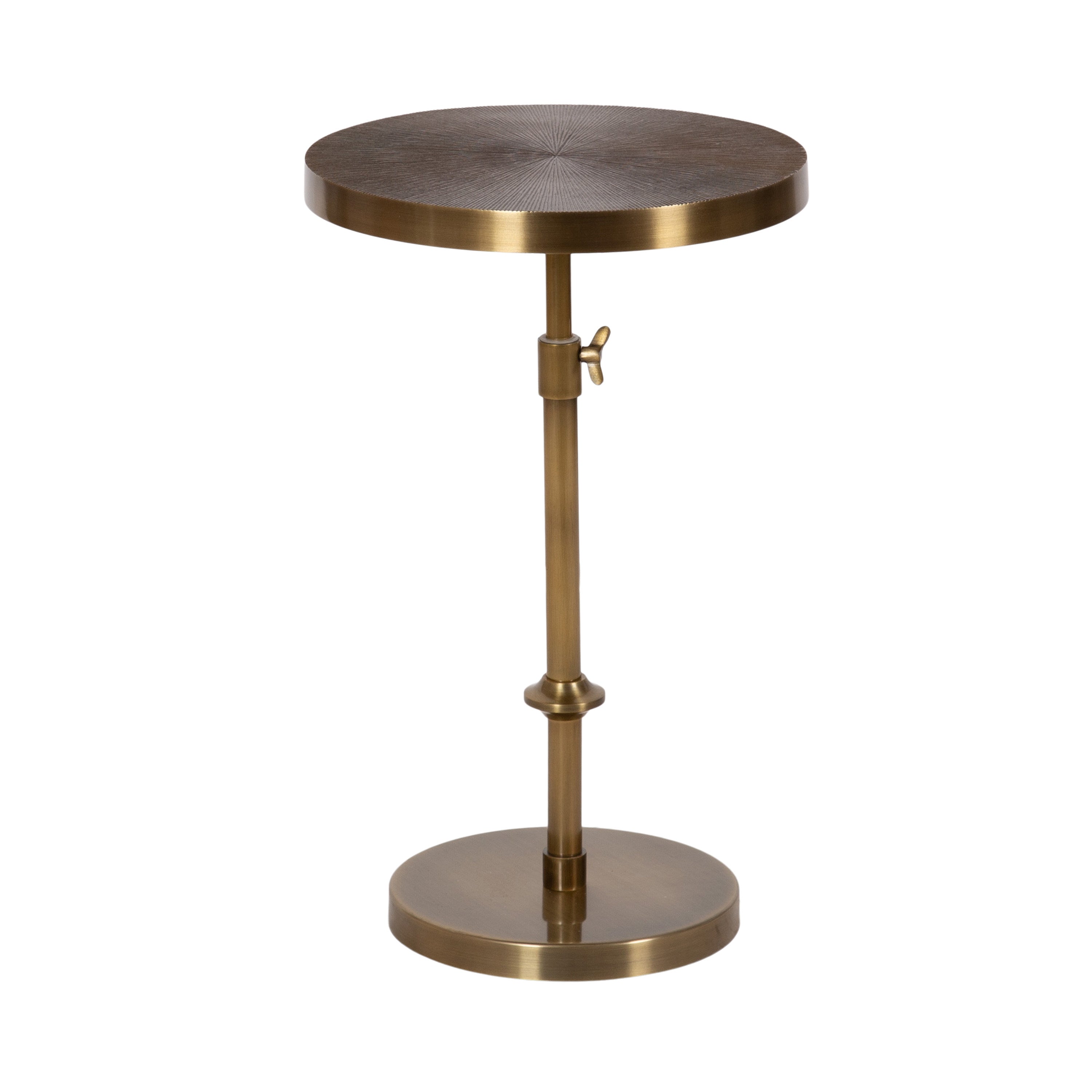 Engles Adjustable Embossed Metal Table and Plant Stand