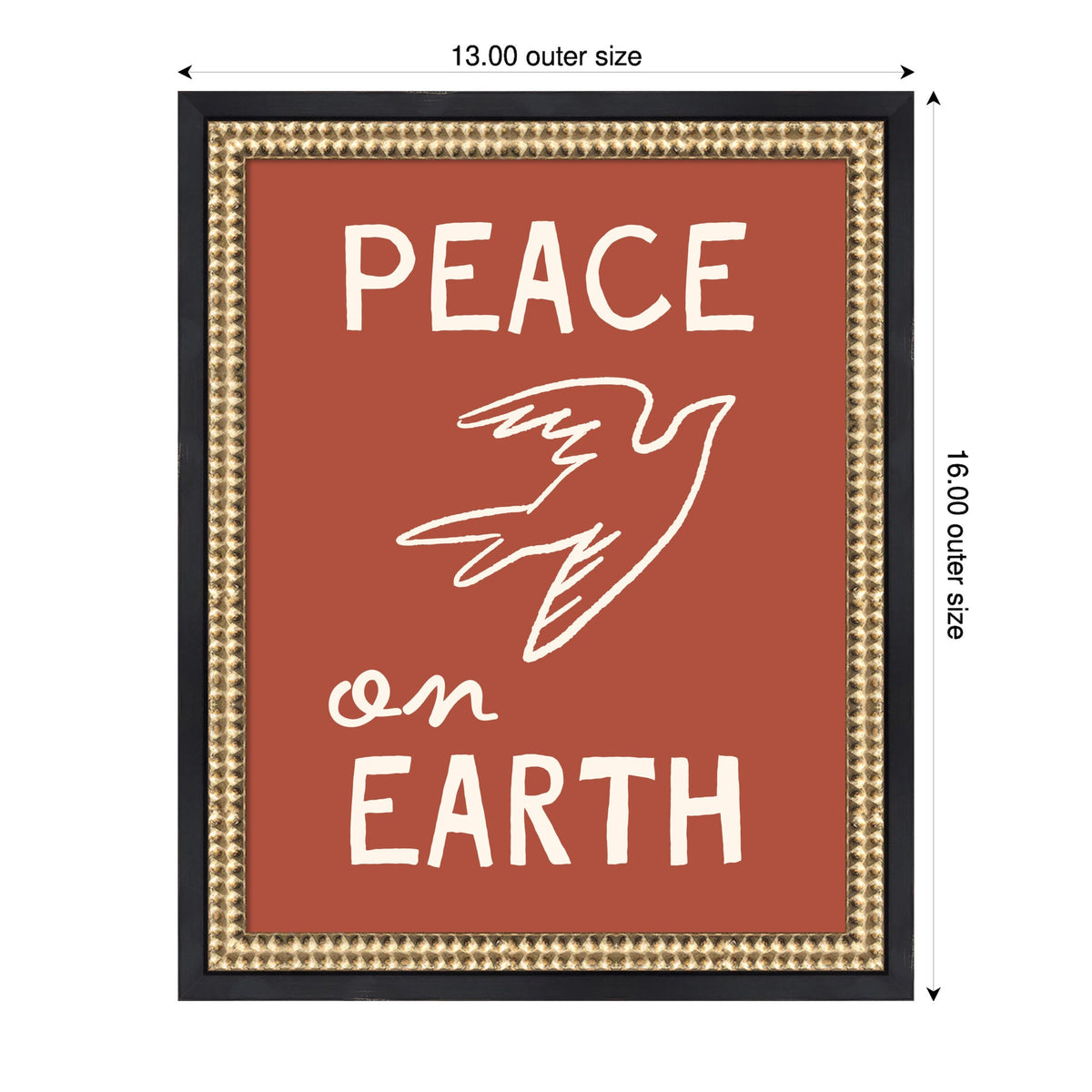 Peace on Earth by Kikiandnim Framed Mounted Canvas Wall Art Print