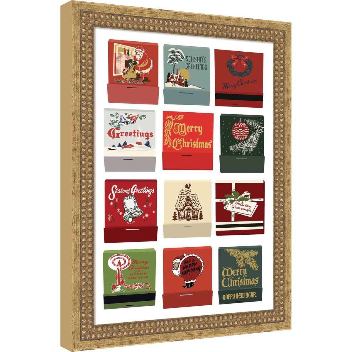 Christmas Matchbooks 5x7 by Megan Ryan Framed Mounted Canvas Wall Art Print