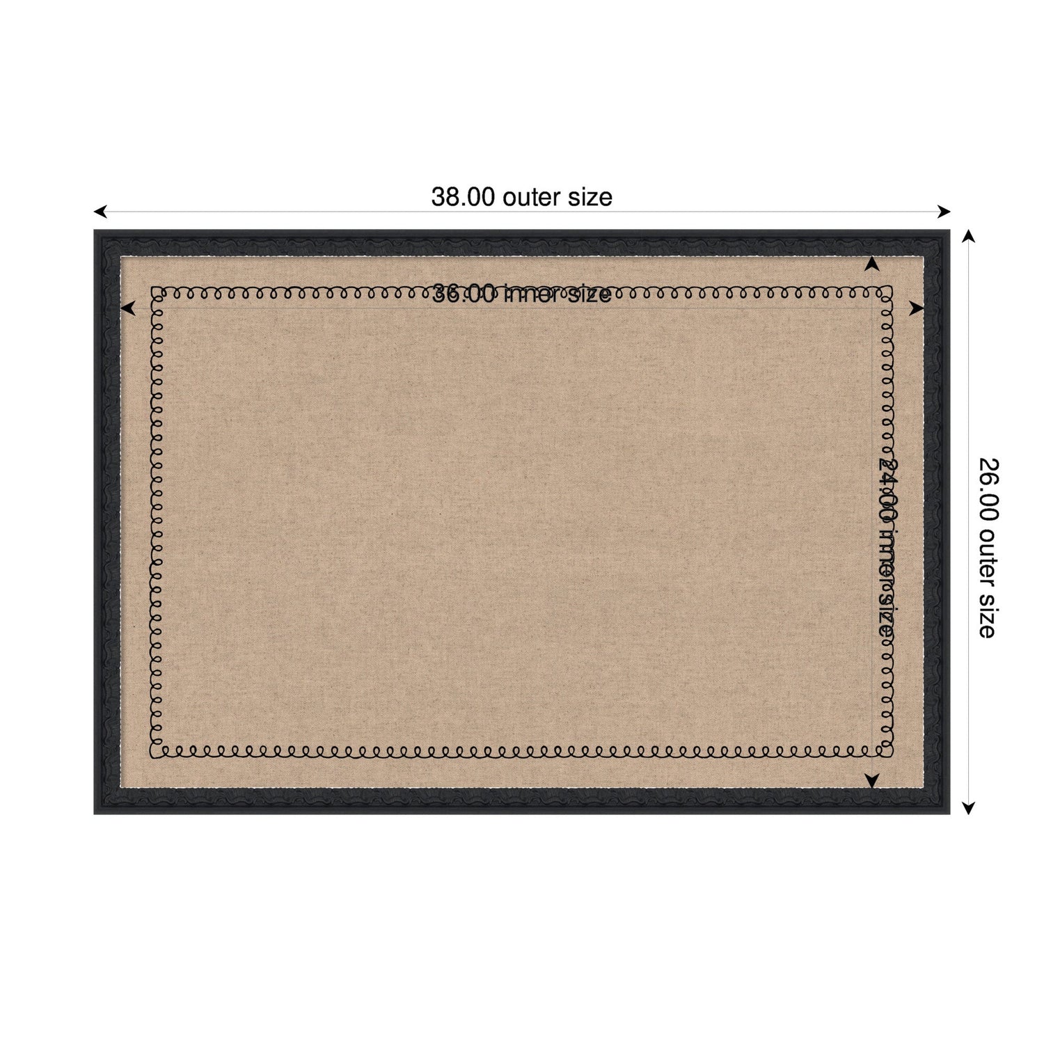 Pinboard Black Scallop Print