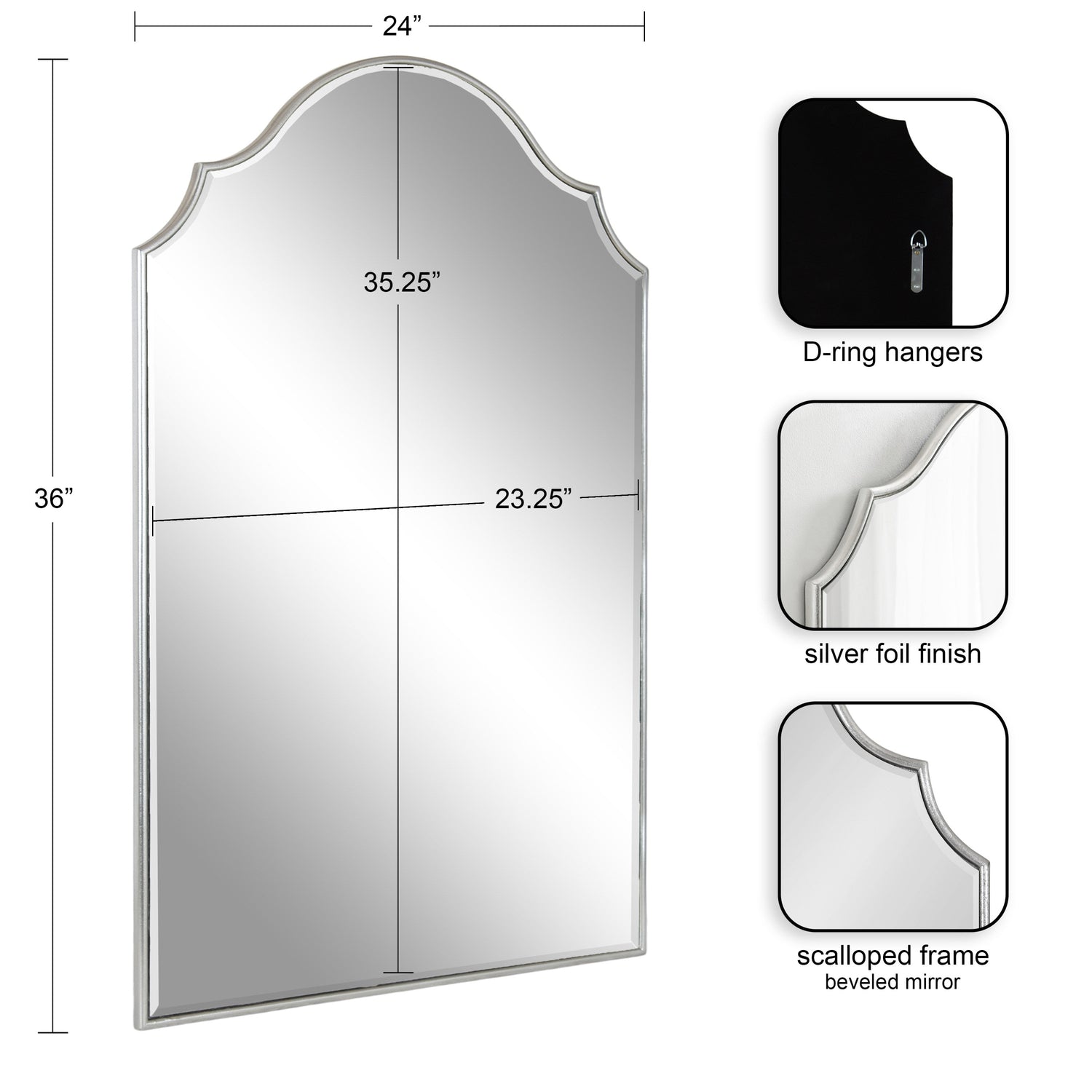 Leanna Framed Arch Wall Mirror