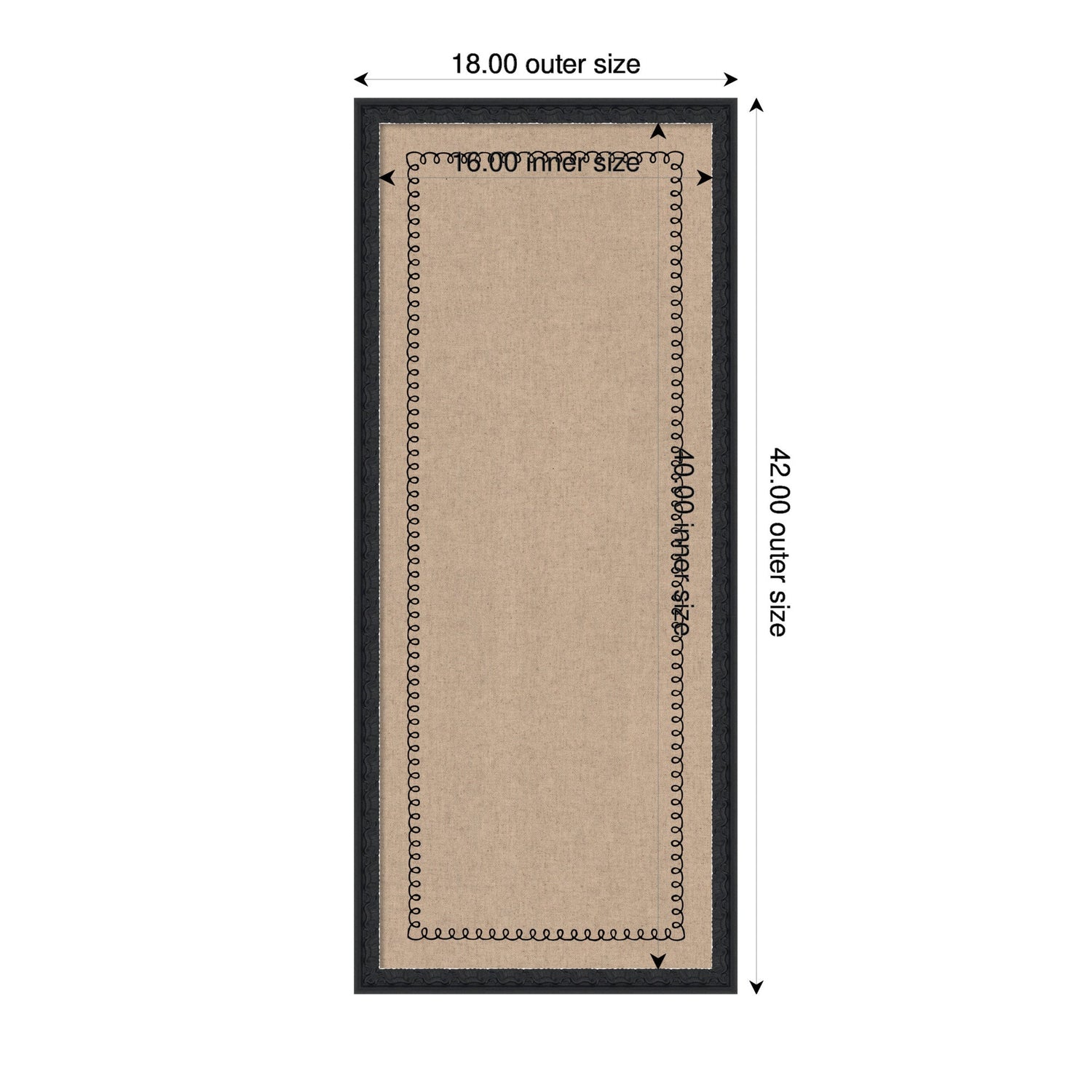 Pinboard Black Scallop Print
