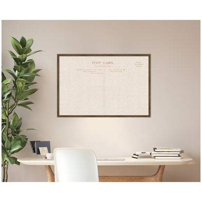 Framed Fabric Pinboard Linen Vintage Post Card Wall Organization