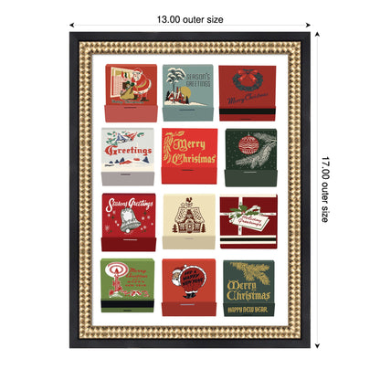 Christmas Matchbooks 5x7 by Megan Ryan Framed Mounted Canvas Wall Art Print