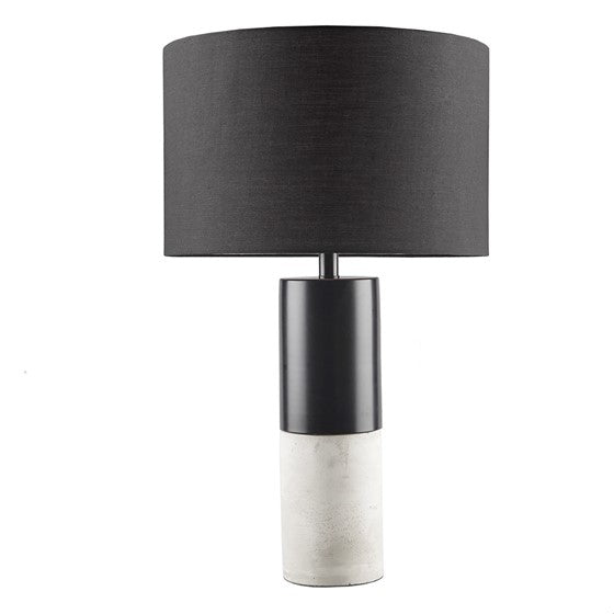 Fulton Concrete Table Lamp- Black/Grey