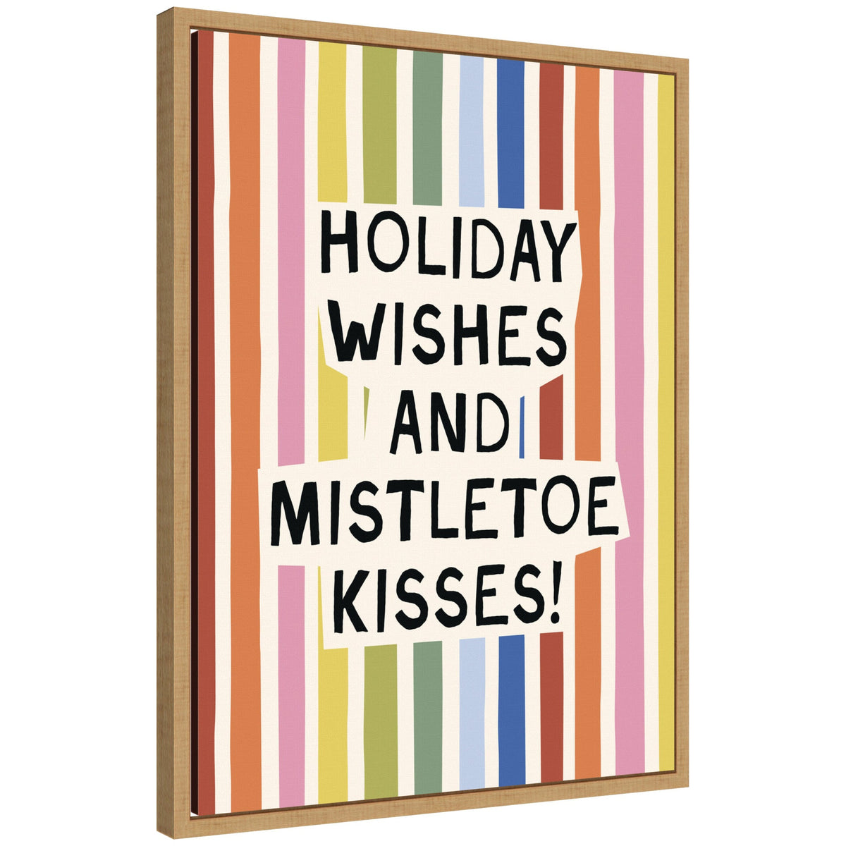 Holiday Wishes by Kikiandnim Framed Canvas Wall Art Print
