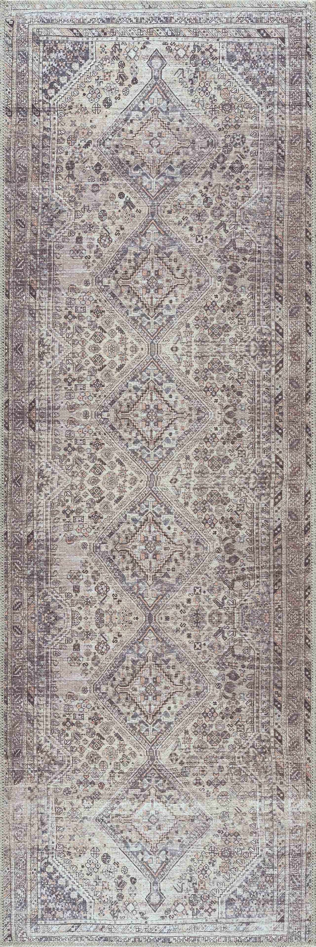 Barny Tan Flat Pile Washable Rug