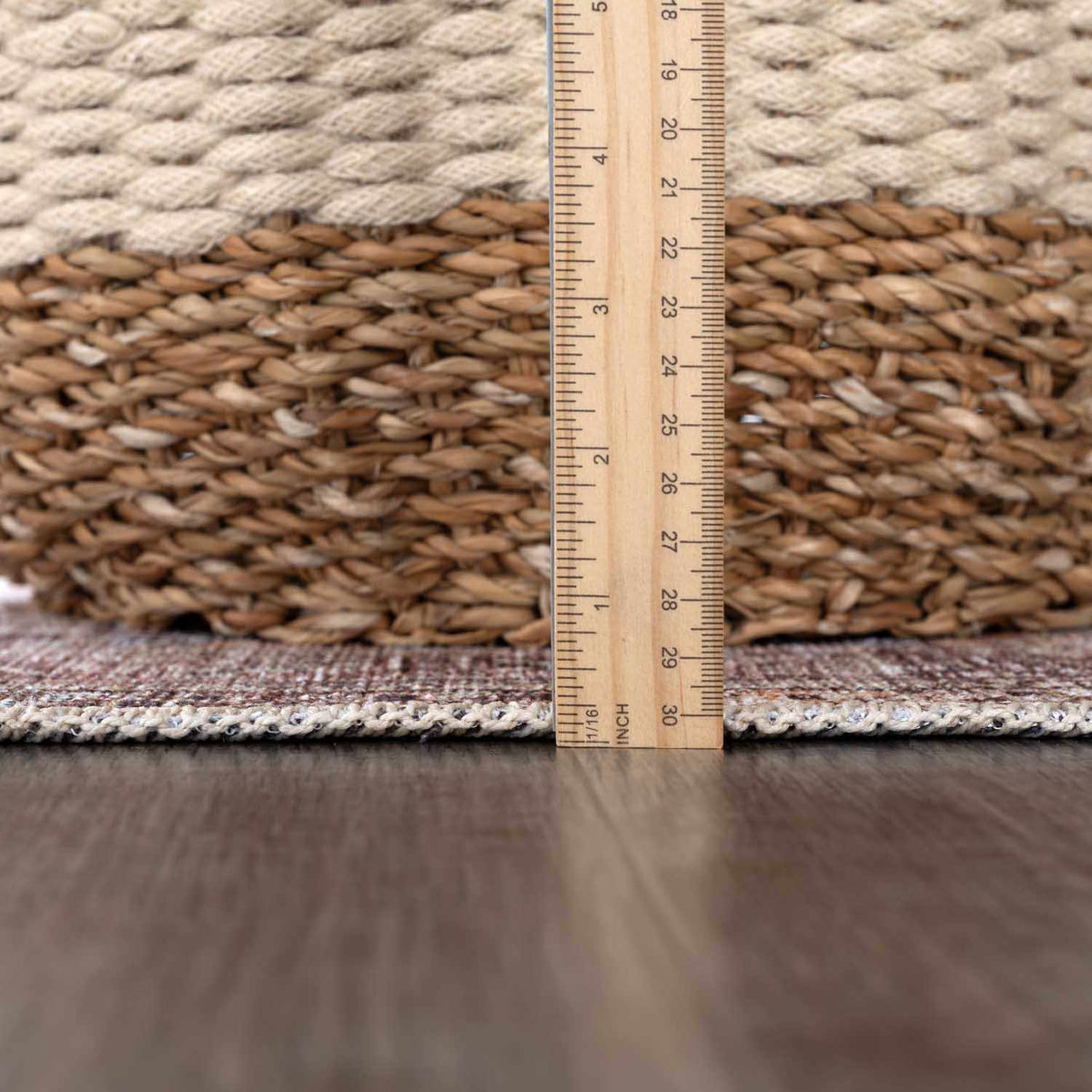 Barny Tan Flat Pile Washable Rug