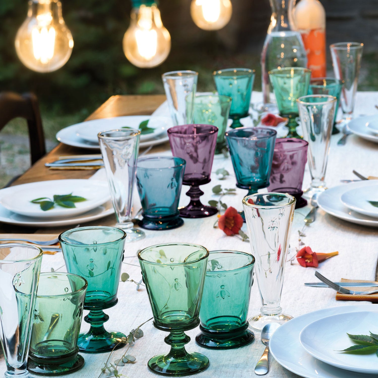 Bee Wine Glass Eggplant Set-6