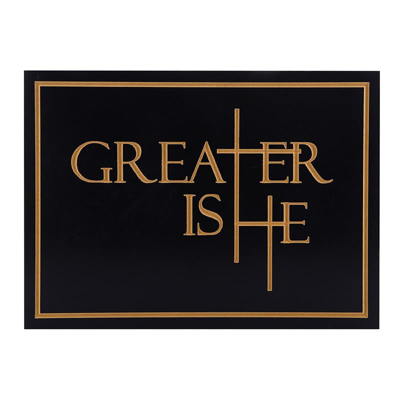 Greater Is He Collection Carved Black