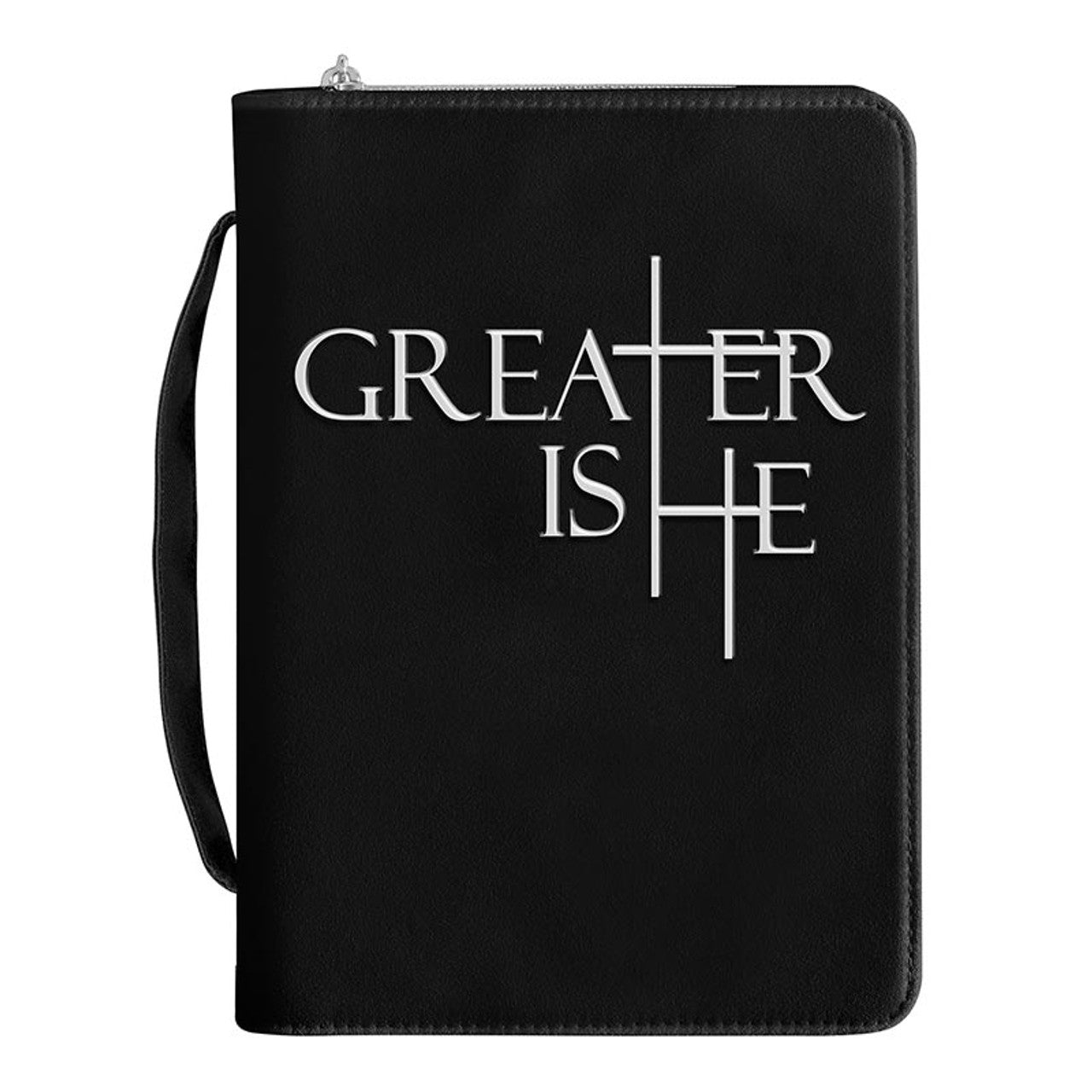 Greater Is He Collection Faux Leather Bible Cover