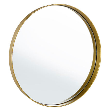 Golden Round Mirror