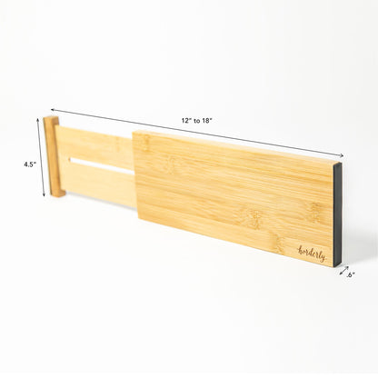 Bamboo Expandable Drawer Dividers – Natural