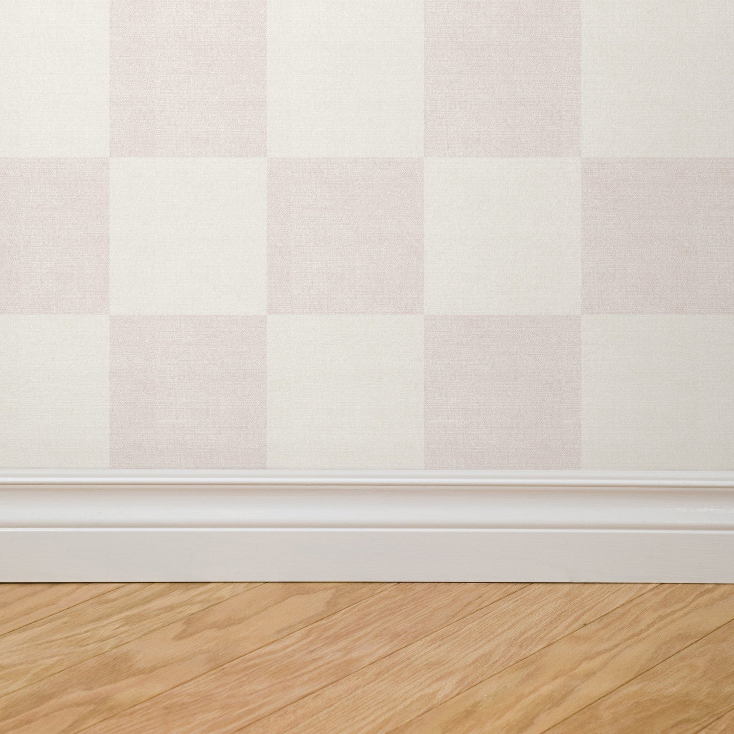 Woven Check (Pink) Wallpaper - 8 FT H X 11 FT W LUXE