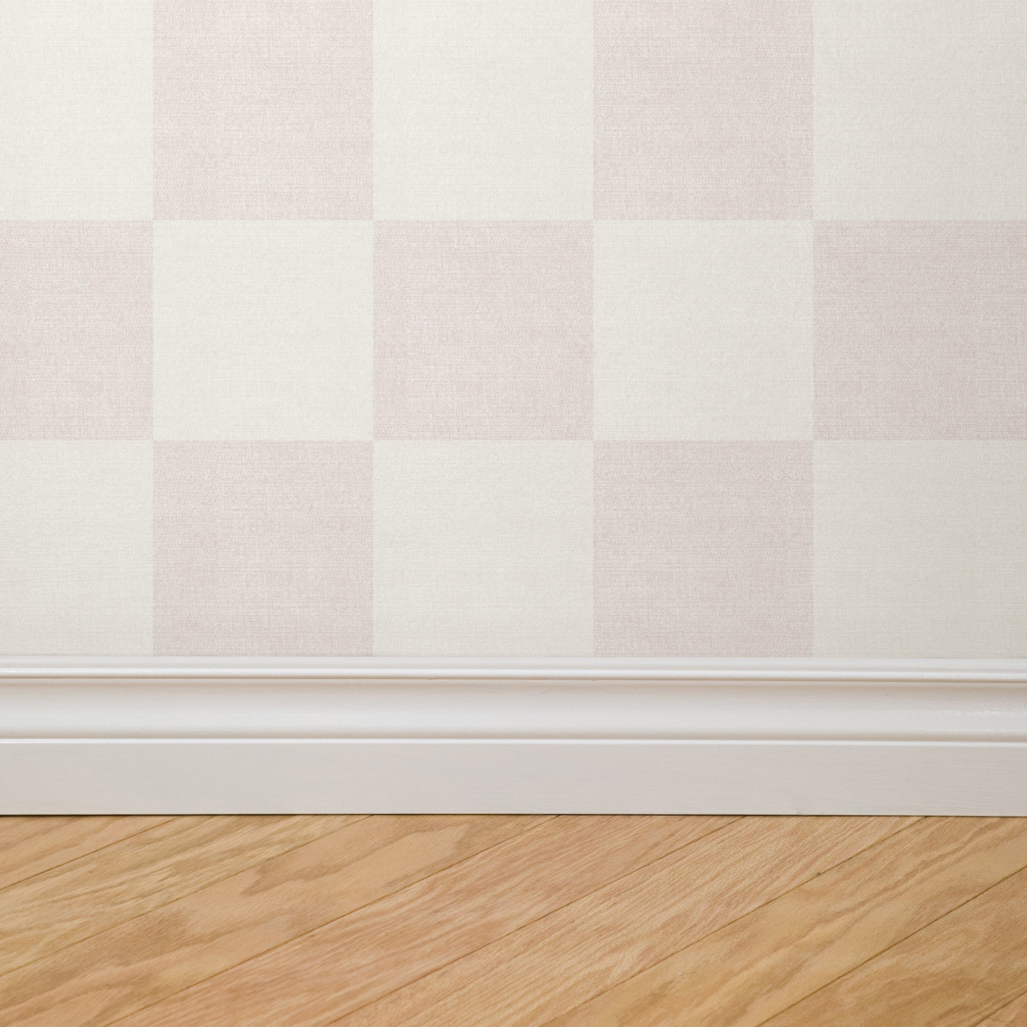 Woven Check (Pink) Wallpaper - 8 FT H X 11 FT W LUXE