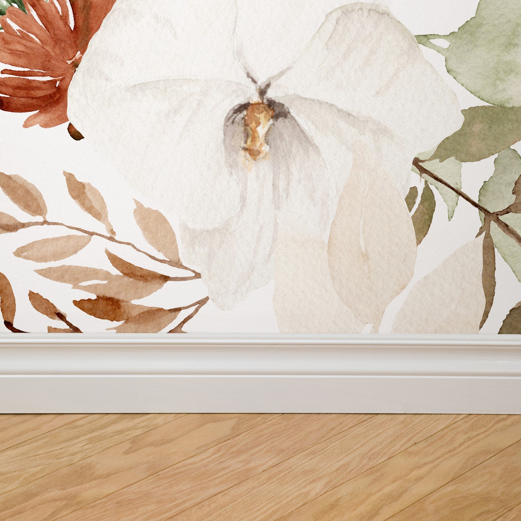 Ana (White) Wallpaper - 6 FT H X 15.8 FT W