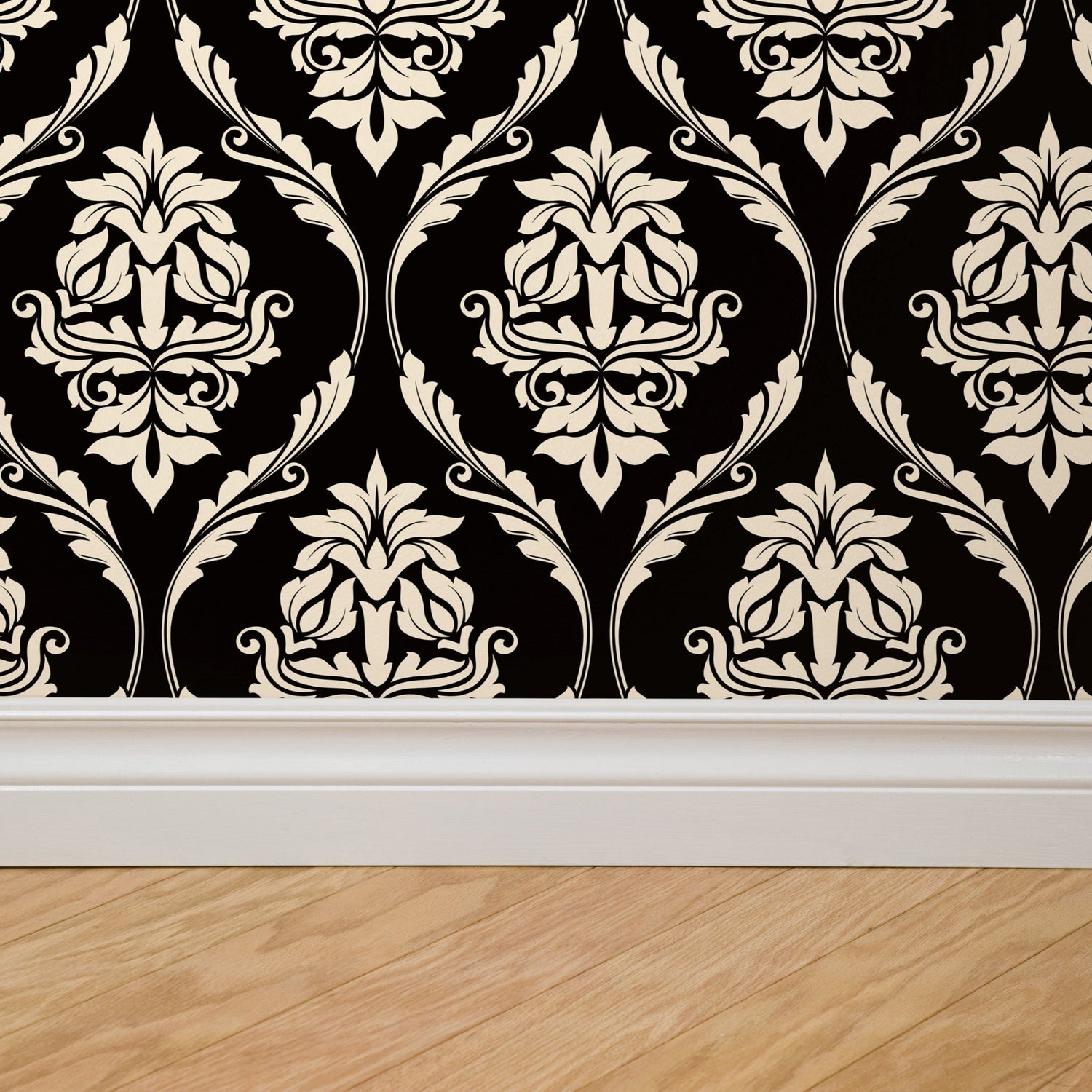 Farmhouse Revival (Black) Wallpaper
