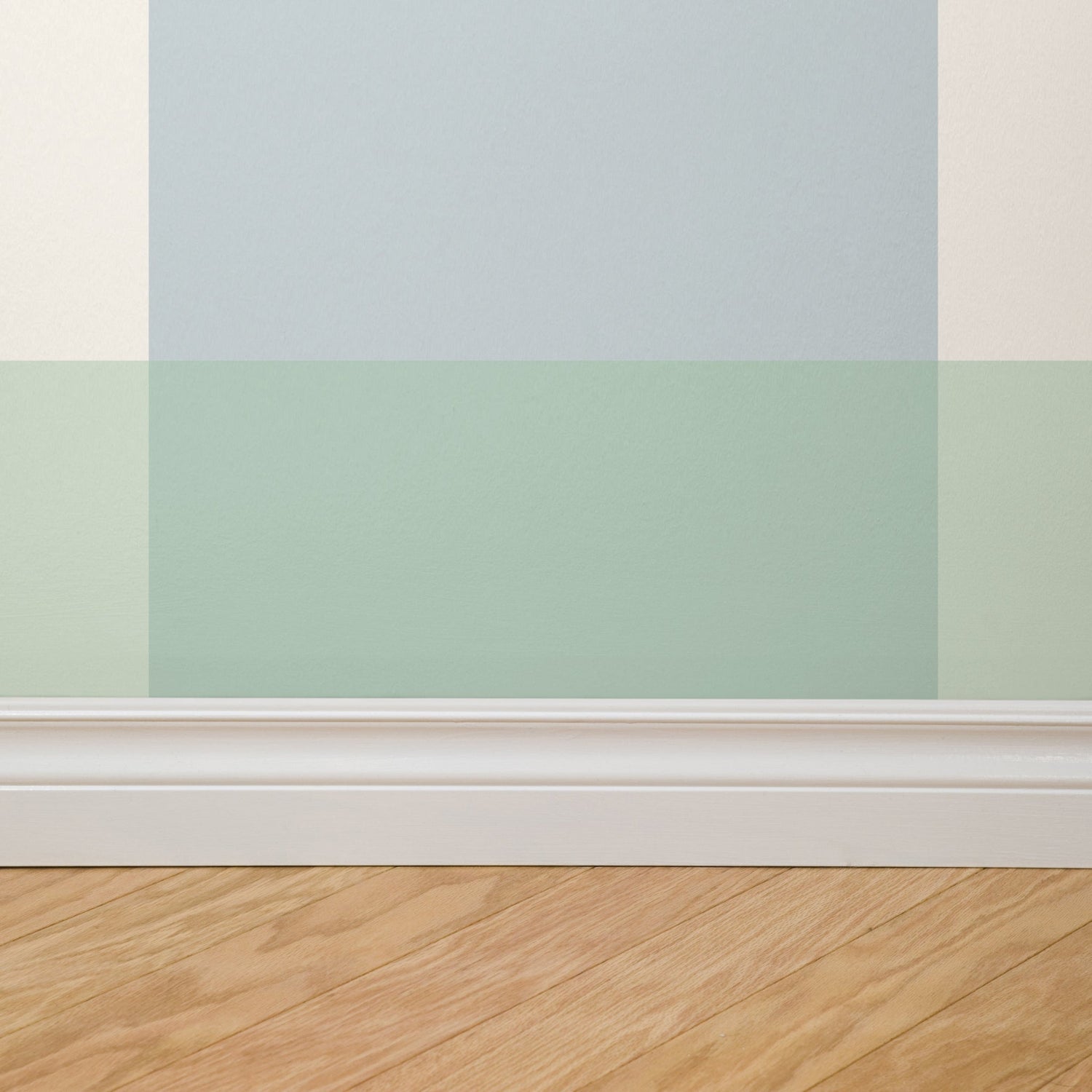Simply Gingham Large (Green &amp; Blue) Wallpaper