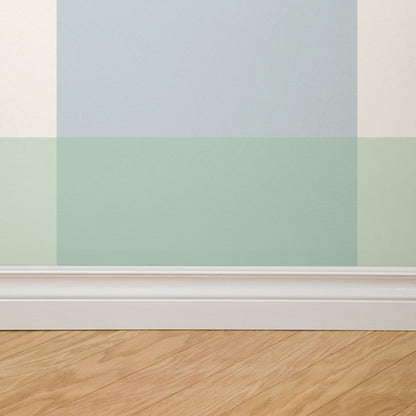 Simply Gingham Large (Green &amp; Blue) Wallpaper