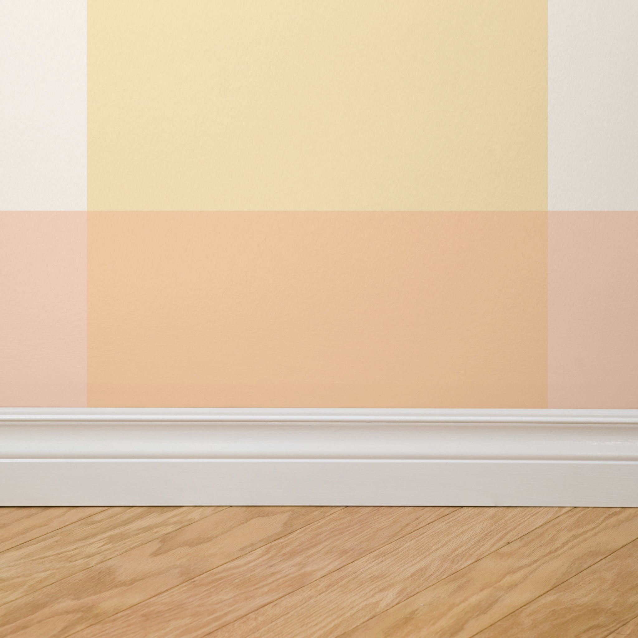 Simply Gingham Large (Pink &amp; Yellow) Wallpaper